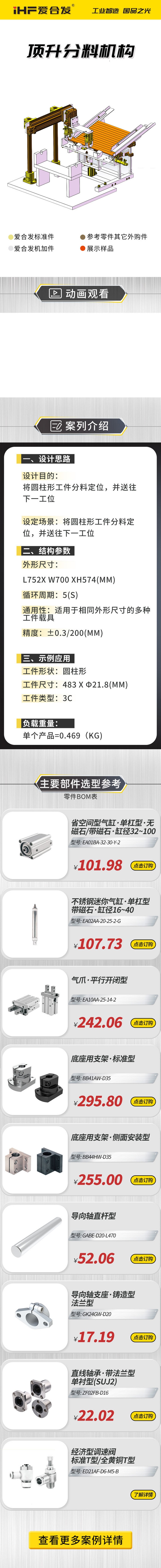 愛合發(fā)：案例介紹，頂升分料機(jī)構(gòu)！